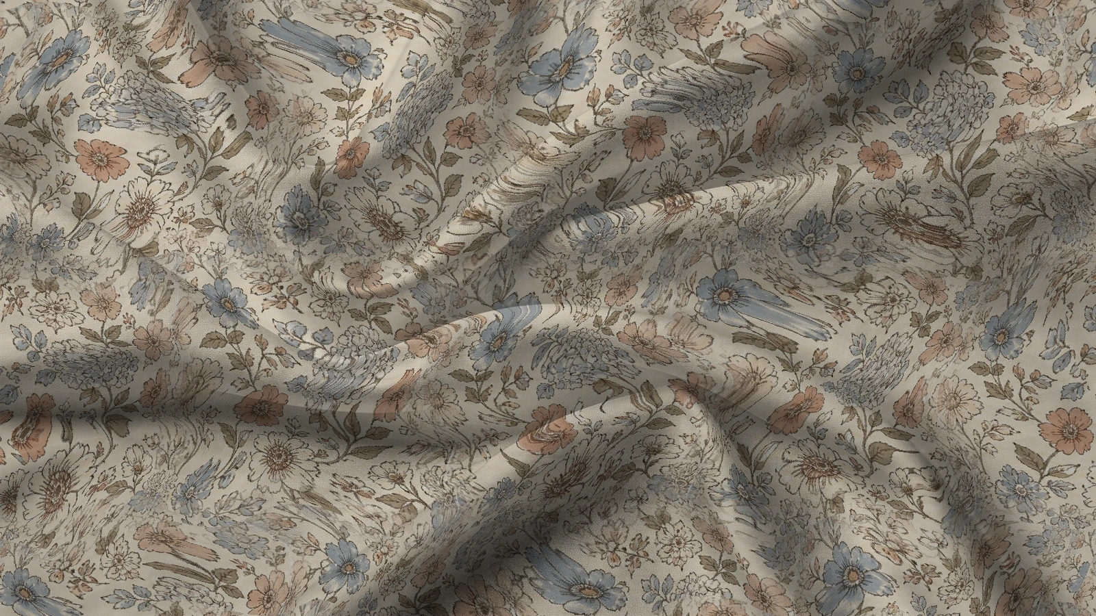 Floral Pattern FL018 Fabric mockup